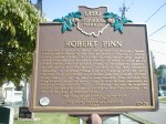 Historical marker for Robert Finn in Ohio, displaying a plaque with text describing his significance.
