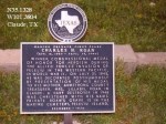 Historical marker dedicated to Charles M. Kahn in Claude, Texas, detailing his contributions and significance.
